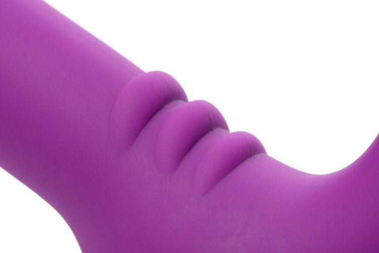 Royal Revolver Vibrating Strapless Strap- on  - Purple
