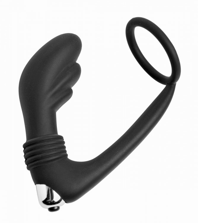 Prostatic Play Nova Silicone Cock Ring and Prostate Vibe