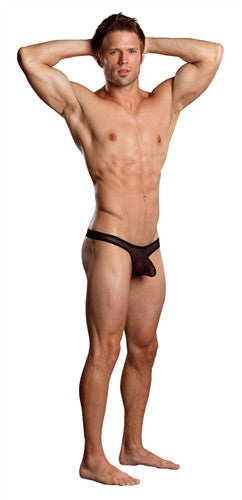 Euro Male Mini Pouch Thong - Black - Small-Medium