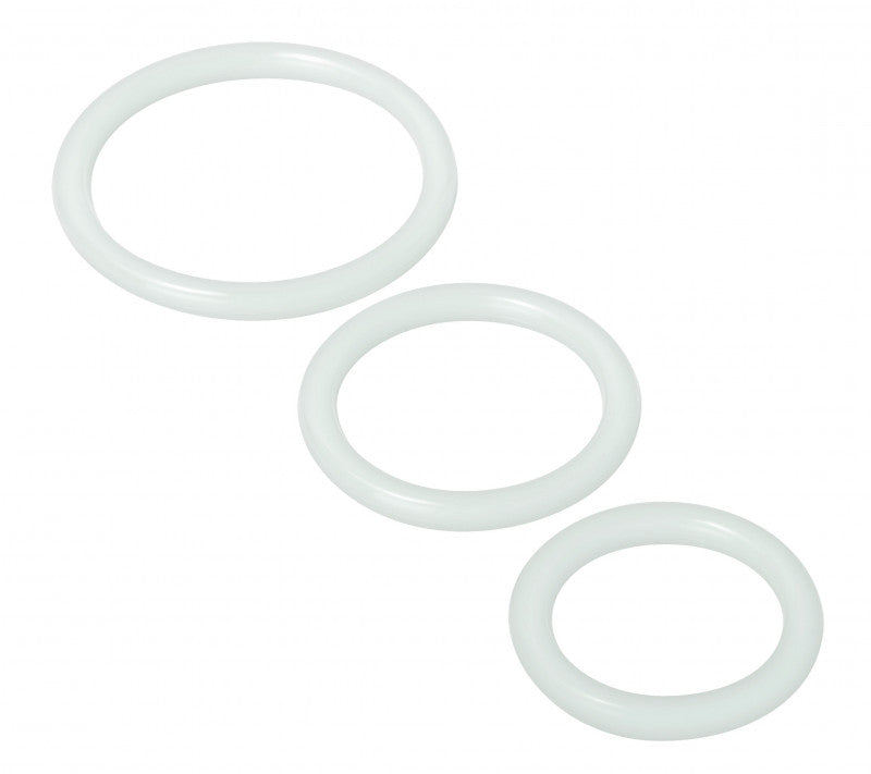 Trinity Silicone  Rings - Clear