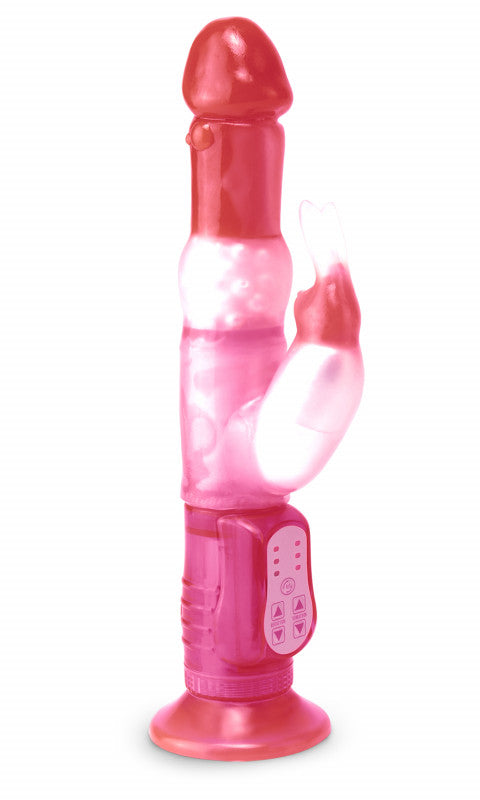 Rabbit Pearl Waterproof Deluxe Rotating Wall Bangers - Pink