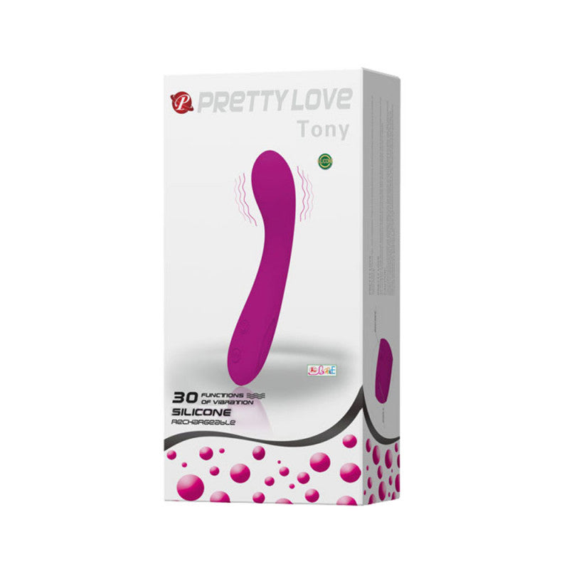 Pretty Love Tony – 30-Function Silicone Vibrator (Purple)
