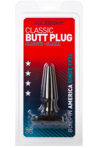 Classic Butt Plug - Smooth - Small - Black