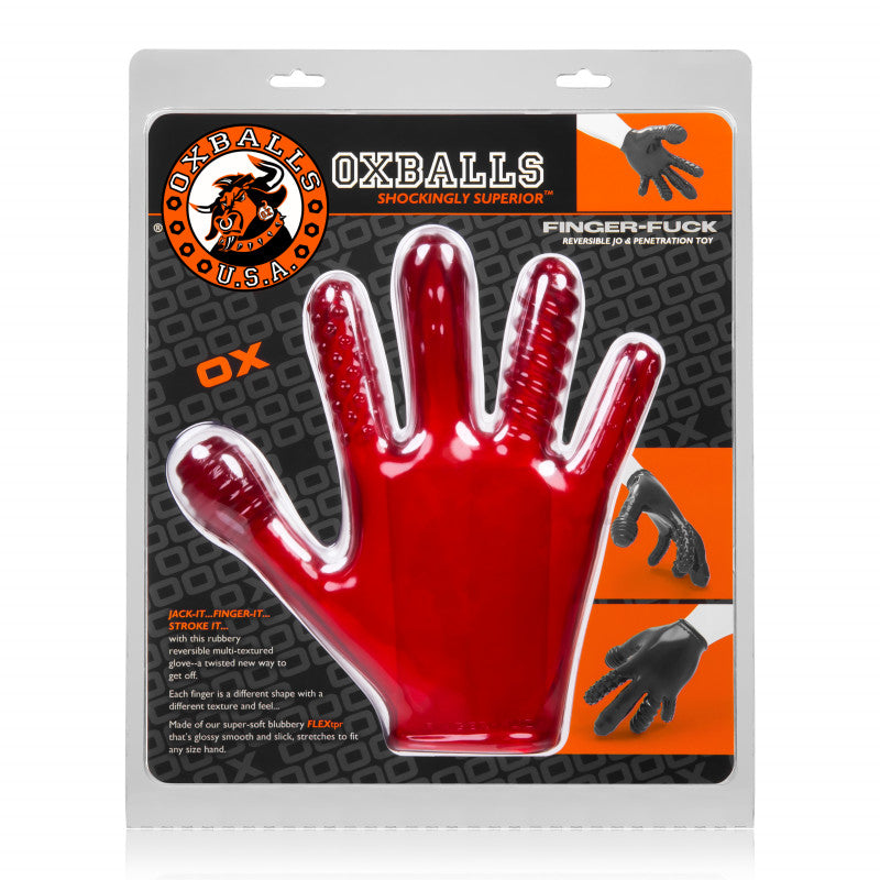Finger Reversible Jo & Penetration Toy - Red