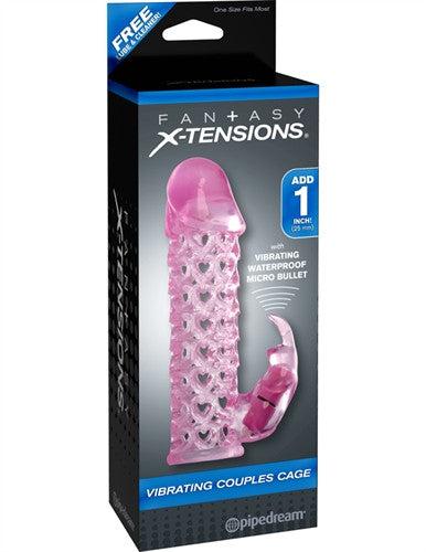 Fantasy X-Tensions Vibrating Couples Cage - Pink