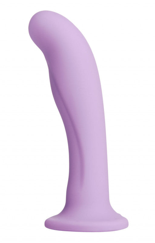 Royal Heart on Silicone Harness Dildo - Purple
