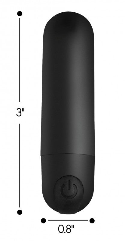 Vibrating Bullet With Remote Control - Black