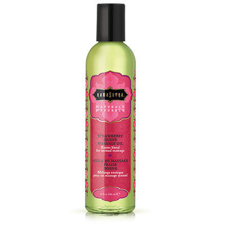 Naturals Massage Oil - Strawberry Divine - 8 Fl. Oz.