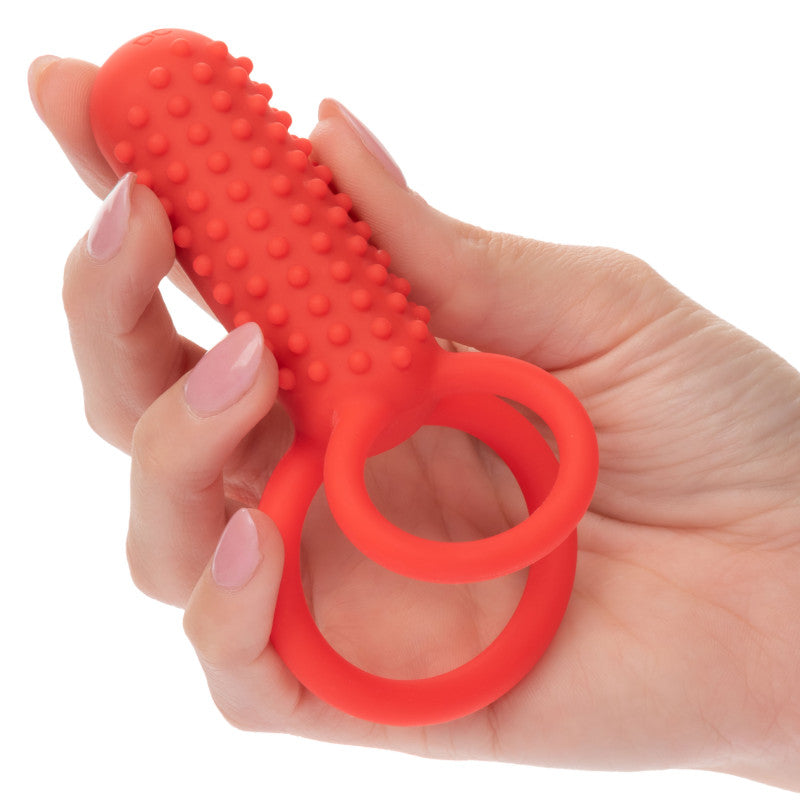 Silicone Rechargeable Vertical Dual  - Red