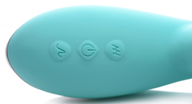 Shegasm 5 Star 7x Suction Come- Hither Silicone  Rabbit - Teal