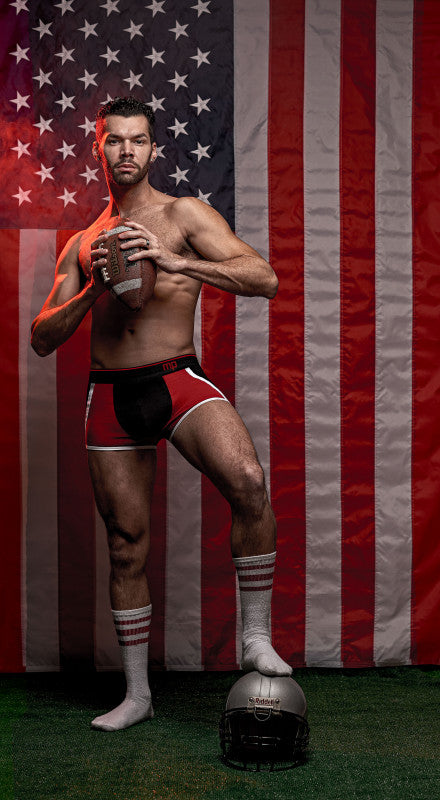 Retro Sport Panel Short - Medium - Black/ Red