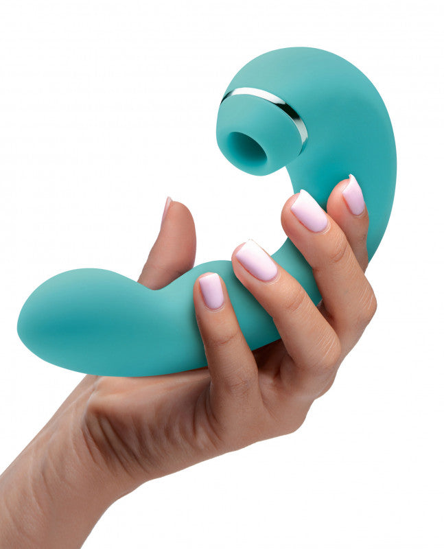 Shegasm 5 Star 10x Tapping G-Spot Vibe With Suction - Teal