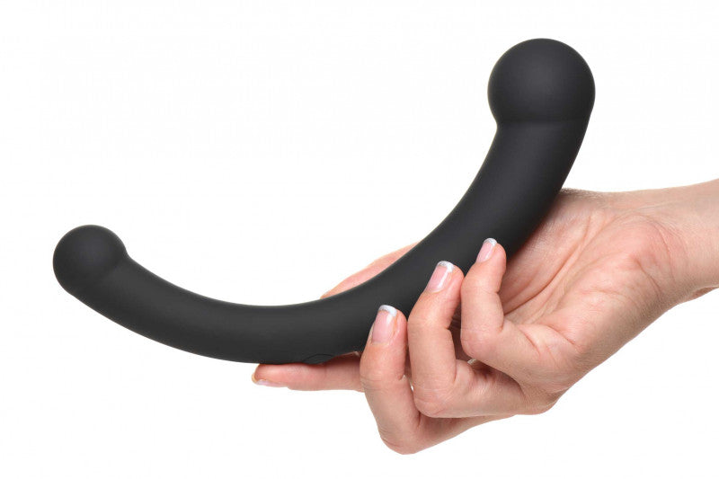 10x Vibra-Crescent Silicone Dual Ended  -  Black