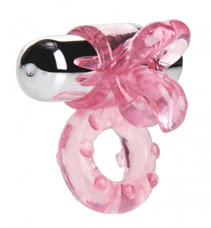Licker Pierced Tongue Vibrating  Ring - Pink
