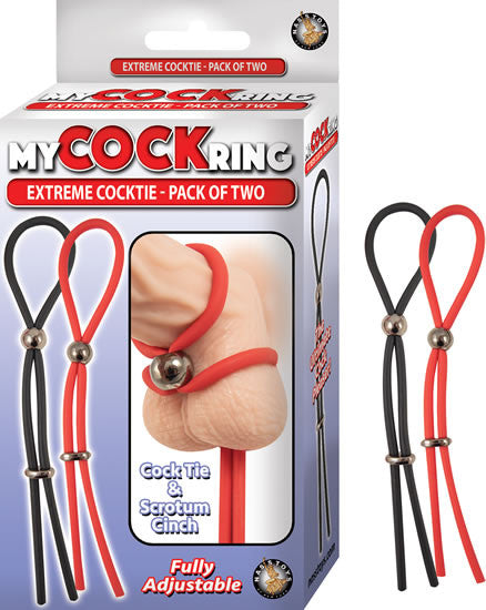 My Ring  tie-Pack of Two - Black/ Red