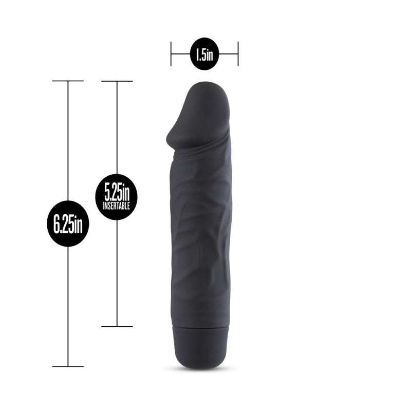 Silicone Willy's - Maverick - 6.25 Inch Vibrating Dildo - Black