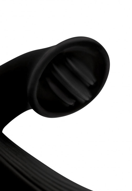 7x Bendable Silicone  Stimulating Vibrator - Black