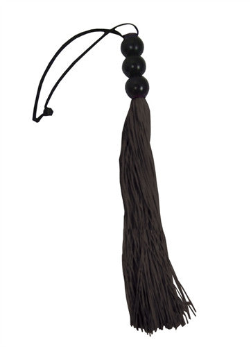 Sex and Mischief Rubber Whip Small 10-Inch - Black
