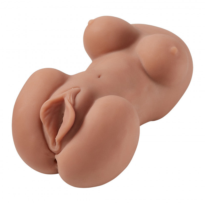 Cloud 9 Mini Body Dual Stroker Pleasure  and Rear - Tan