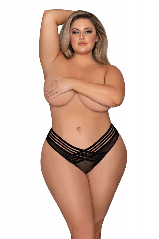 Strappy Panty - 3x - Black