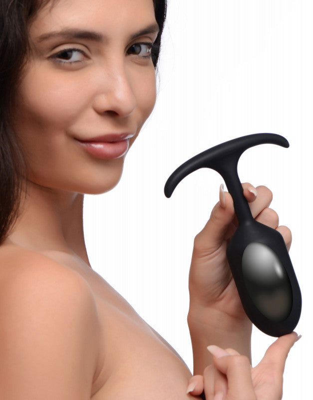 Premium Silicone Weighted Anal Plug - Small