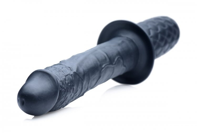 The Real 10x Silicone Vibrating Thruster - Black
