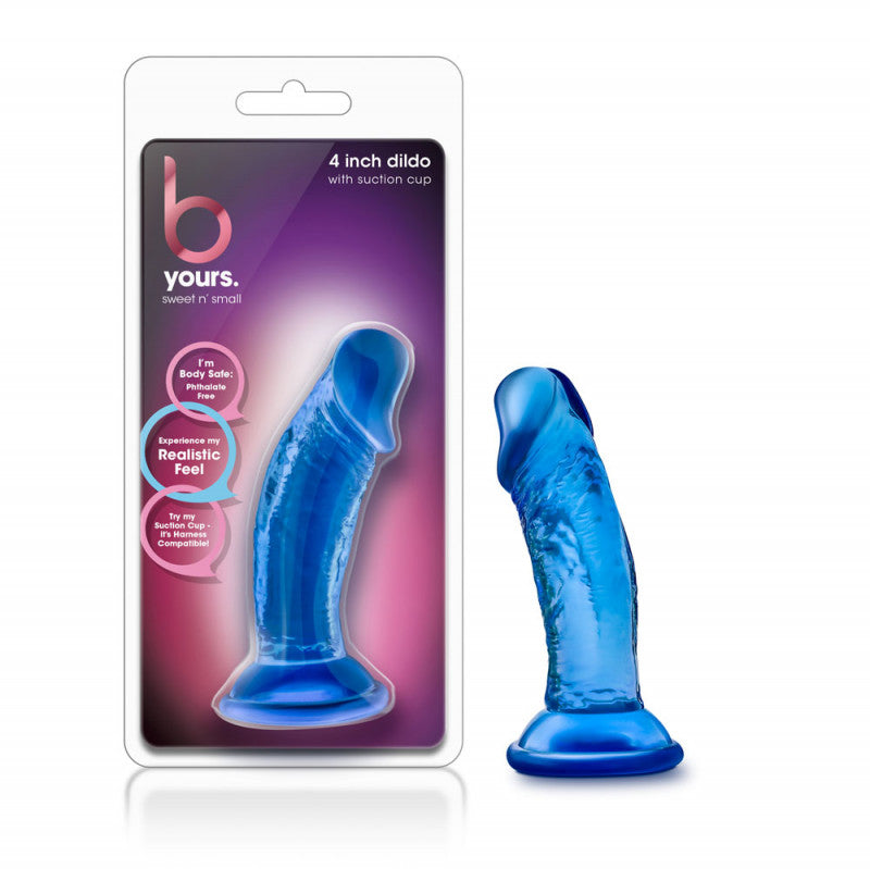 B Yours - Sweet n&#39; Small 4 Inch  With  Suction Cup - Blue