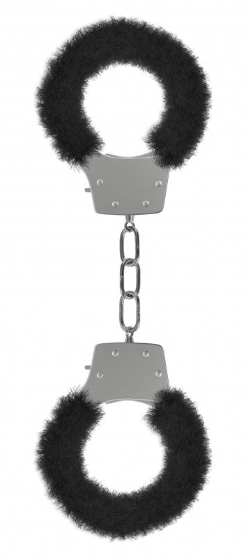 Pleasure Furry Handcuffs - Black
