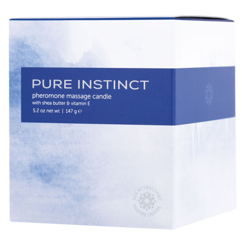 Pure Instinct Pheromone Massage Candle True Blue 5.2 Oz