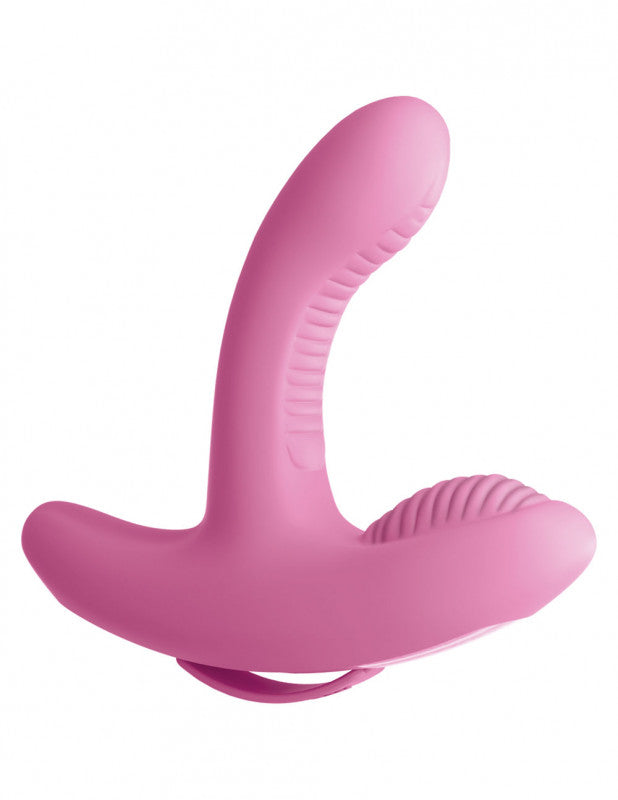 Threesome Rock n' Grind Silicone Vibrator - Pink