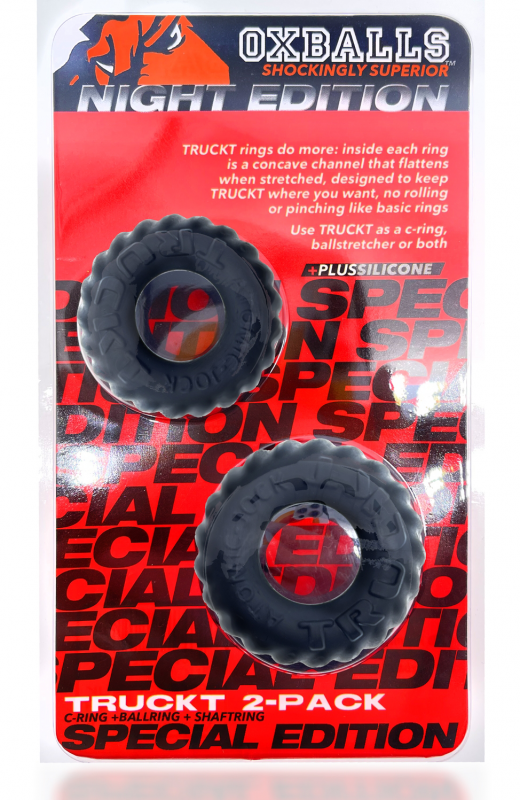 Truckt 2 Piece Ring Set Atomic Jock - Night  Black