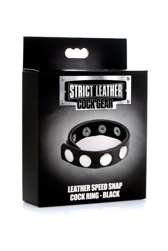 Gear Leather Speed Snap  Ring - Black