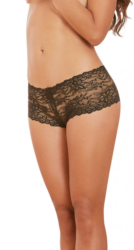 Open Crotch Boyshort - 1x2x - Black