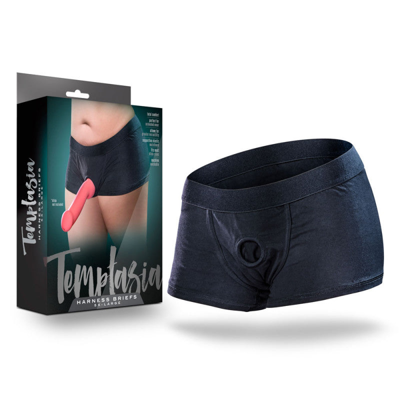 Temptasia - Harness Briefs - 5xl - Black