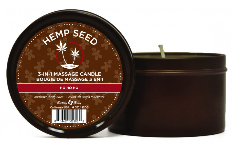 Ho Ho Ho Candle With Hemp - 6 Oz.