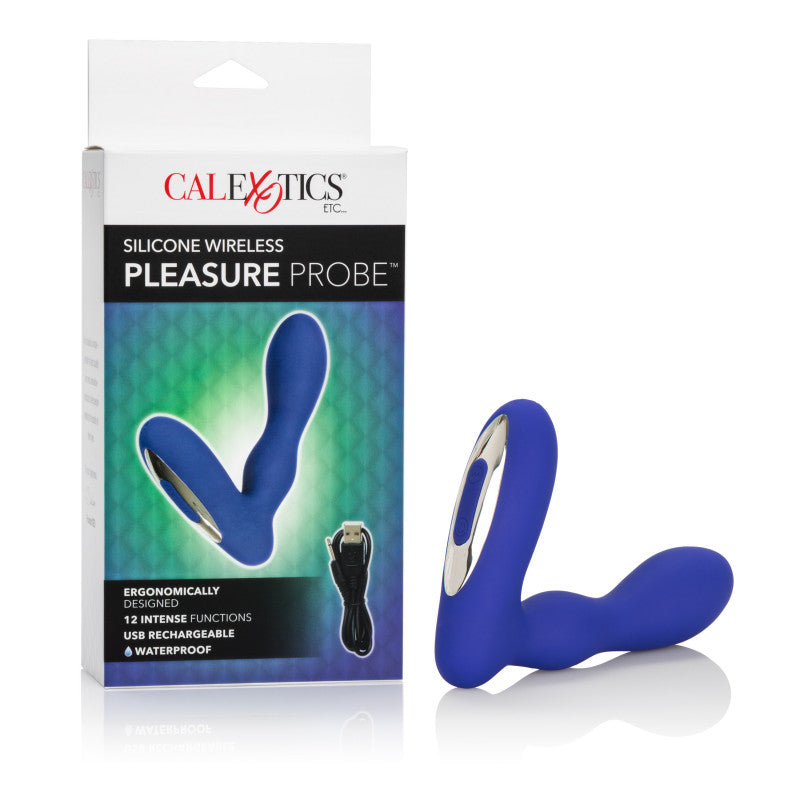 Silicone Wireless Pleasure Probe - Blue