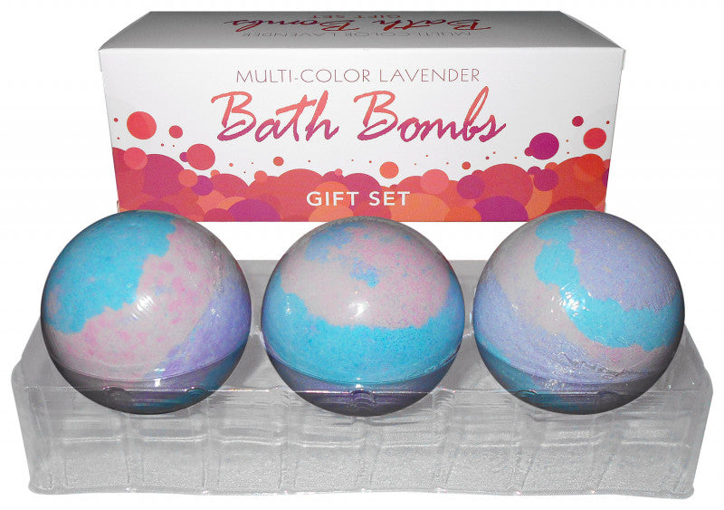Multi-Color Lavender Bath Bombs - 3 Pack