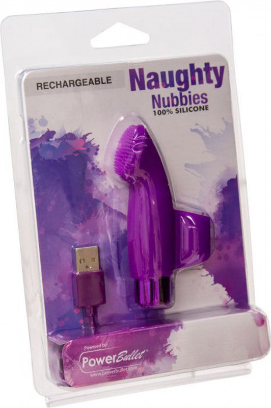 Naughty Nubbies - Rechargeable Silicone Massager - Purple