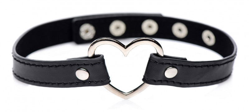 Dark Heart Chrome Heart Black Choker - Black