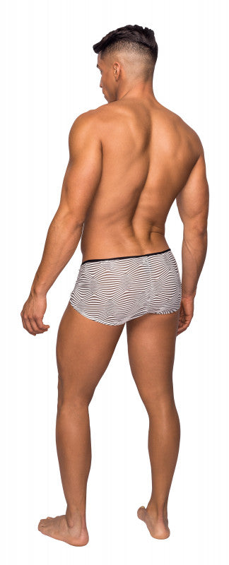 Tranquil Abyss - Micro Mini Short - Large -  White/ Black