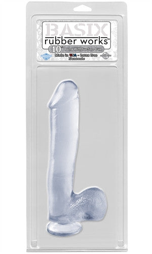 Basix Rubber Works - 10-Inch  With Suction Cup - Clear