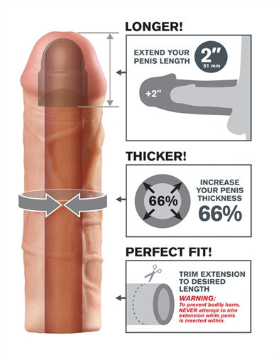 Fantasy X-Tensions Mega 2-Inch Extension - Flesh