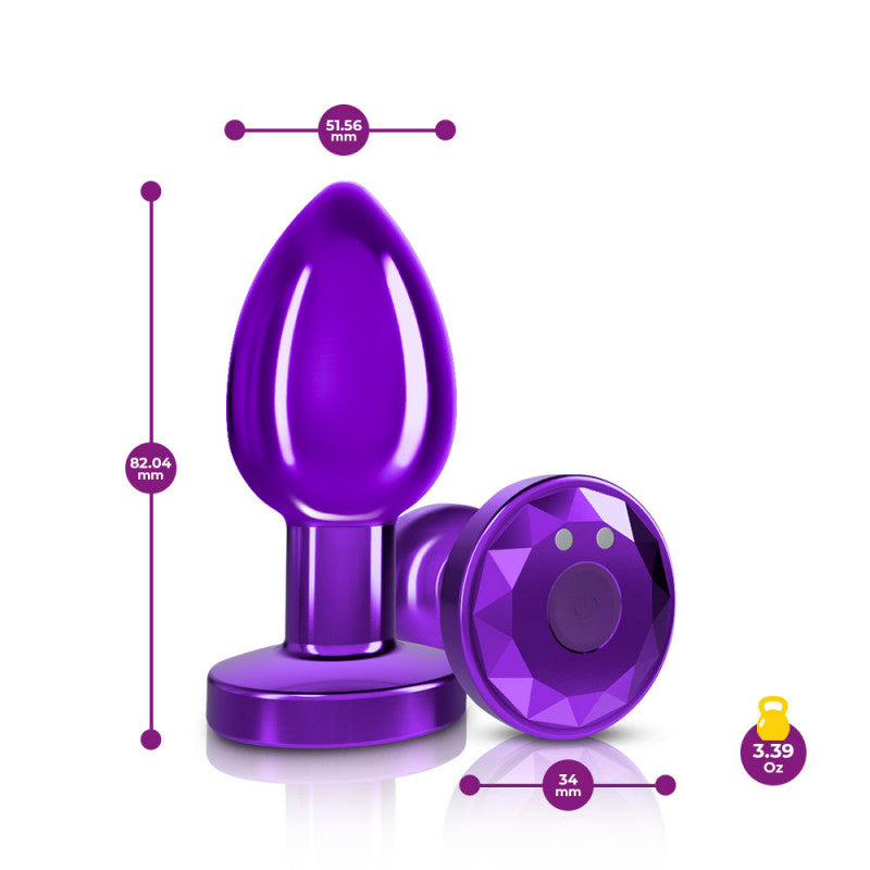 Cheeky Charms - Rechargeable Vibrating Metal Butt Plug With Remote Con -  SomethingSexyPlanet
