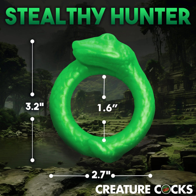 Serpentine Silicone  Ring - Green