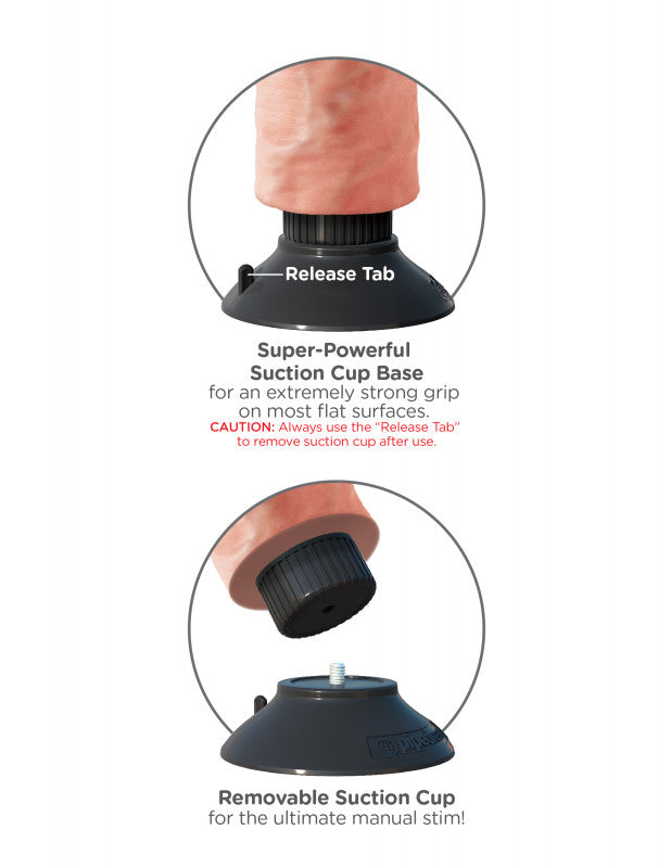 King 10-Inch Vibrating With Balls -  Flesh