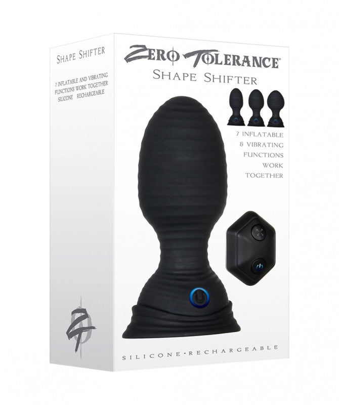 Shape Shifter Inflatable Remote Butt Plug - Black