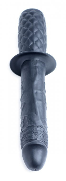 The Real 10x Silicone Vibrating Thruster - Black