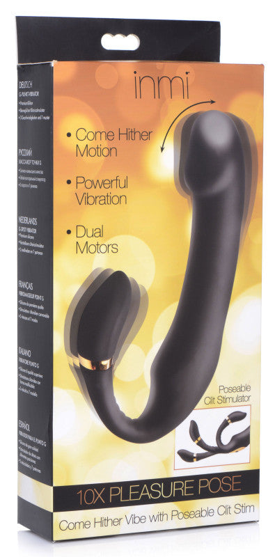 10x Pleasure Pose Come Hither Silicone Vibe With Poseable  Stim
