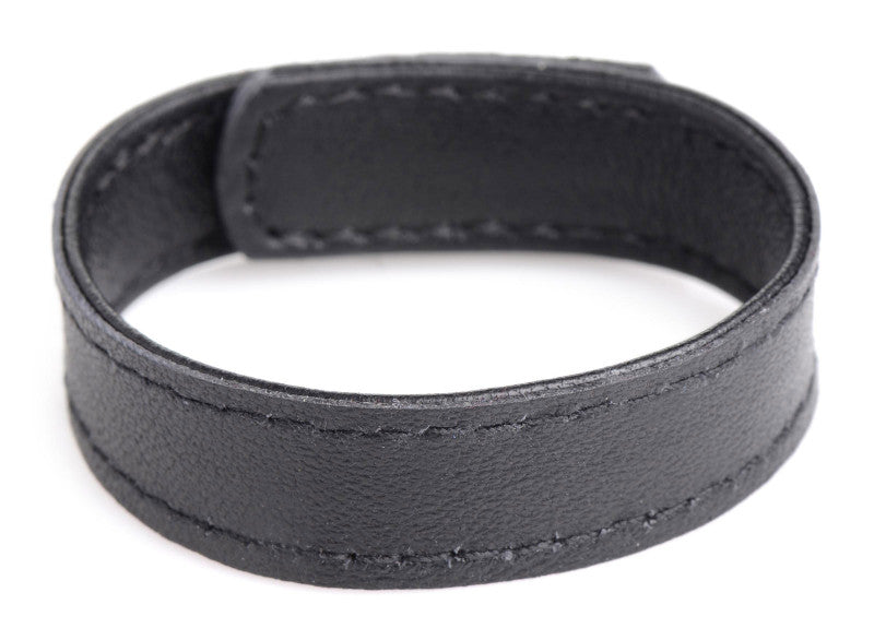 Leather and Velcro Ring - Black