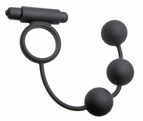 Tri-Orb Vibrating  Ring & Silicone Weighted Anal Balls